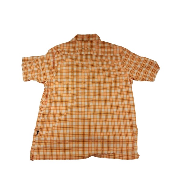 Orvis Shirt Mens 48 Orange Plaid Short Sleeve Button Up Pocket Casual Summer - Picture 6 of 9